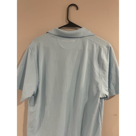 Mens Golf Polo Under Armour Baby Blue Small - Picture 2 of 3